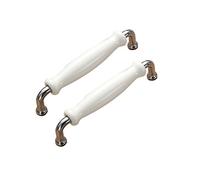 2 PCS Tiradores Cocina Vintage,manijas de puerta de armario de cerámica vintage, asas de cajón de muebles, para Decoración del Hogar, Armario de Madera, Cajón (hole distance 128mm/5in,C)