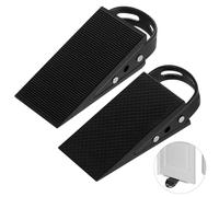 2 Pcs Topes para Puertas Suelo, Cuñas Door Stopper Floor, Cuñas Sujeta Puertas, Topes de Goma para Suelo Antideslizantes con Mango de Acero Inoxidable para Balcón Baños hogar oficina