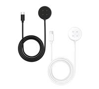 2 Pcs Type C 1M Cargador Magnético Compatible con Google Pixel Watch 3 2 Fitbit Versa 4 3 Fitbit Sense 2 Fitbit Ace LTE Base de Carga, Type-C Cable de Carga Rápida para Pixel Watch (Negro/Blanco)
