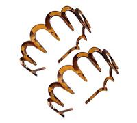 2 PCS U Forma Fashion Fashion Tooth Bein Diadema Zig zag Diadema para mujeres (C)