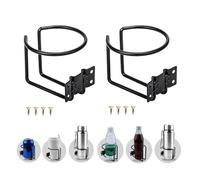 2 Pcs Universal Portavasos Genérico, Universal Portabebidas Coche Barco, Portavasos De Acero Inoxidable para LavanderíA Casa Barco Yate Caravana Tractor Bar Oficina, Negro