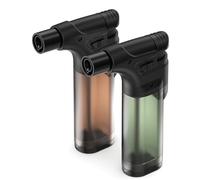 2 Pcs, VVAY Mechero Soplete de Gas Recargable, Soplete de Cocina Compacto - Sin Gas Butano Incluido