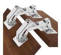 2 PcsBisagras Plegables de 170 Grados para Estantes, Bisagras para Puertas Hidráulicas Silenciosas, Bisagras para Muebles, Gabinetes de Cocina, Armario Estanteria Cocina