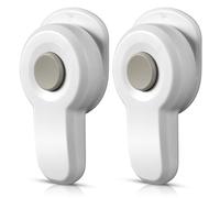 2 PcsCerradura de puerta de horno: cerradura de puerta de horno a prueba de niños con súper adhesivo, resistente al calor y duradero para la cocina, sin tornillos ni taladros