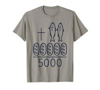2 Peces 5 Panes Cruz Jesús 5000 Milagro Cristiano Camiseta