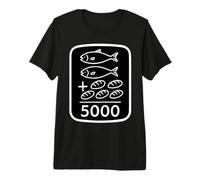 2 Peces 5 panes Jesús alimenta 5000 versículos bíblicos Cristianos Camiseta Premium