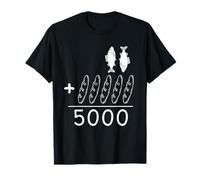 2 Peces 5 panes Jesús alimenta el versículo bíblico Cristiano 5000 Camiseta