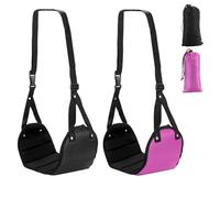 2 pedales de avión+2 bolsas de almacenamiento, reposapiés de avión, colchonetas, pedales de viaje portátiles, pedales de equipaje voladores, pedales de altura ajustable, accesorios de viaje
