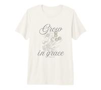 2 Pedro 3:18 Crecer En Gracia Flores Vintage Camiseta Premium