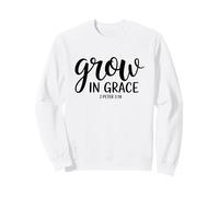 2 Pedro 3:18 Crecer en Gracia versículo bíblico Cristiano Positivo Sudadera