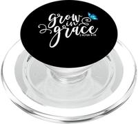 2 Pedro 3:18 - Crecer en la Escritura de la Mariposa de la Gracia PopSockets PopGrip para MagSafe