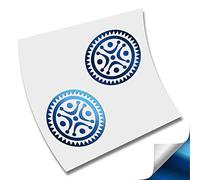 2 PEGATINA STICKER VINILO ADHESIVO CELTA ESTELA CANTABRA CANTABRIA (Azul Cromado)