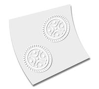 2 PEGATINA STICKER VINILO ADHESIVO CELTA ESTELA CANTABRA CANTABRIA (Blanco)
