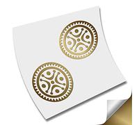 2 PEGATINA STICKER VINILO ADHESIVO CELTA ESTELA CANTABRA CANTABRIA (Cobre Metalico)