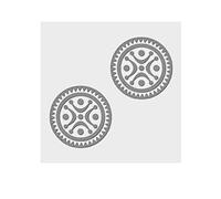 2 PEGATINA STICKER VINILO ADHESIVO CELTA ESTELA CANTABRA CANTABRIA (Gris Claro)