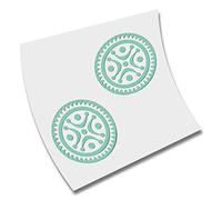 2 PEGATINA STICKER VINILO ADHESIVO CELTA ESTELA CANTABRA CANTABRIA (Menta)