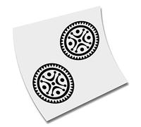 2 PEGATINA STICKER VINILO ADHESIVO CELTA ESTELA CANTABRA CANTABRIA (Negro)