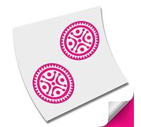 2 PEGATINA STICKER VINILO ADHESIVO CELTA ESTELA CANTABRA CANTABRIA (Rosa Fluor)