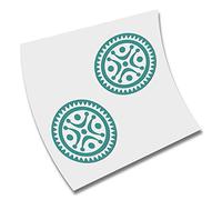 2 PEGATINA STICKER VINILO ADHESIVO CELTA ESTELA CANTABRA CANTABRIA (Turquesa)