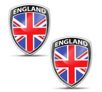 2 pegatinas 3D de silicona resinadas con la bandera nacional del Reino Unido (GB, United Kingdom, Union Jack) para coche, moto, ventana, scooter, bicicleta, motocicleta