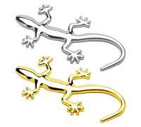 2 pegatinas cromadas para coche, diseño de , metal dorado, plateado y metal