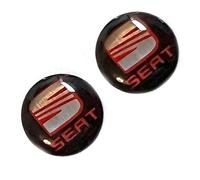 2 pegatinas de 10 mm de diámetro para coche S.EA.TAuto con texto. Para llaves, mando a distancia, etc. Pegatinas con emblema (10 mm SE-at 2 unidades) (Texto epoxi)