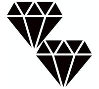 2 pegatinas de 10 x 8,5 cm de diamante para decoración de coche, pegatinas autoadhesivas para camiones, motocicletas, ordenadores portátiles, para interiores y exteriores, pegatinas decorativas para