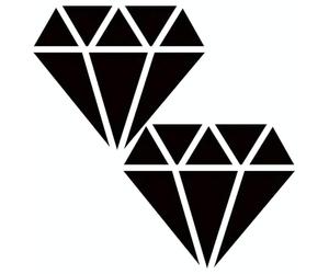 2 pegatinas de 10 x 8,5 cm de diamante para decoración de coche, pegatinas autoadhesivas para camiones, motocicletas, ordenadores portátiles, para interiores y exteriores, pegatinas decorativas para