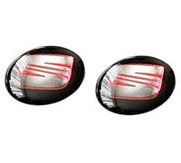 2 pegatinas de 14 mm de diámetro aptas para S-E..A T-Auto con logotipo de coche. Para llaves, mando a distancia, etc. Pegatinas con emblema (Epoxy negro - rojo, 14 mm, S E.A.t 2 unidades)