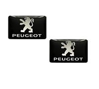 2 pegatinas de 18 x 11 mm. Apto para coche Peugeot con logotipo de coche. Para interior, salón, llaves, etc. Pegatinas decorativas con emblema (18 x 11 mm, 2 unidades)