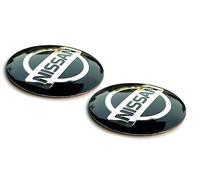 2 pegatinas de 65 mm de diámetro con logotipo para Nissan Auto para coche, con emblema para tapas de buje, etc. (65 mm, 2 unidades)