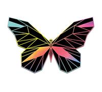 2 pegatinas de animales poligonales con holograma de animales, diseño geométrico de origami, arte para coche, moto, portátil, frigorífico, pared, decoración R117 (mariposa)