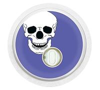2 pegatinas de calavera para FreeStyle Libre 3, color azul