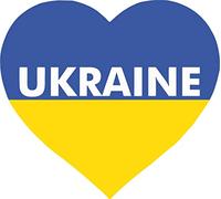 2 pegatinas de corazón Ucrania vinilo coche Van iPad paz etiqueta engomada bandera a002