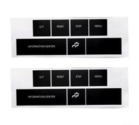 2 pegatinas de reparación de botones de vinilo negro letras blancas para Chrysler para jeep para cherokee 05-09 para interruptor de tablero de instrumentos, rotulación para lámina contra la pérdida de