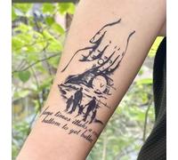 2 pegatinas de tatuaje de brazo de flor de jugo de frutas a base de hierbas en el dorso de la mano de una familia de cinco PCS impermeables y duraderas para hombres y mujeres