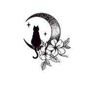 2 Pegatinas De Tatuajes De Hierbas De Gato Perdido, Impermeables Y Duraderas, Imágenes Pequeñas Originales Y De Alta Gama