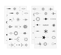 2 Pegatinas De Tatuajes, Pegatinas De Tatuajes Impermeables De Larga Duración, Pegatinas De Tatuajes Geométricos, Pegatinas De Decoración Corporal.