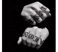 2 Pegatinas De Tatuajes Temporales De Hierbas, Tatuajes Falsos Con Letras De Jugo Para Dedos, Para Mujeres Y Hombres, No Reflectantes, Resistentes Al Agua, Con Una Duración De 2 Semanas.