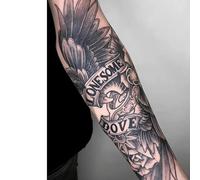 2 Pegatinas De Tatuajes Temporales De Hierbas, Tatuajes Falsos De Alas Europeas Y Americanas, Para Brazo, Para Mujeres Y Hombres, No Reflectantes, Resistentes Al Agua, Con Una Duración De 2 Semanas.