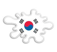 2 pegatinas de vinilo con la bandera de Corea del Sur de 15 cm, para viajes de Asia coreana, vacaciones, ciudad, monumentos emblemáticos para equipaje, salpicaduras de pintura, álbumes de recortes,