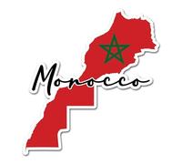 2 pegatinas de vinilo con la bandera de Marruecos de 10 cm, mapa marroquí, viajes, vacaciones, mundo, país, geografía, escuela, ubicación, calcomanía #82935
