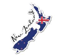 2 pegatinas de vinilo con la bandera de Nueva Zelanda de 10 cm, mapa de viajes, vacaciones, país, geografía, escuela, ubicación, calcomanía #82912