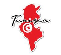 2 pegatinas de vinilo con la bandera de Túnez de 10 cm, mapa tunecino, viajes, vacaciones, mundo, país, geografía, escuela, ubicación, calcomanía #82936