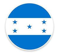 2 pegatinas de vinilo con mapa de la bandera de Honduras de 10 cm de ancho, 10 cm de alto