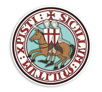 2 pegatinas de vinilo de 10 cm con diseño de caballero templario cruzado. Calcomanía de batalla de caballos de Inglaterra #70870