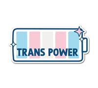 2 pegatinas de vinilo de 10 cm con texto en inglés "Trans Power" - Label Rights LGBTQ Transgénero Rainbow Queer Month Flag Identity Decal Scrapbook Sticker #83087