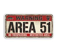2 pegatinas de vinilo de 10 cm de Área 51 signo de Alien Aliens OVNI Fun Laptop Sticker #31311 (10 cm de ancho)