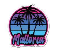 2 pegatinas de vinilo de 10 cm de Mallorca - Palmeras españolas de España bandera de vuelo ciudad, isla de viaje, día festivo, calcomanía para álbum de recortes #83562