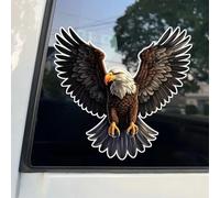 2 pegatinas de vinilo de 13 x 12,5 cm con águila voladora, impermeable, decorativa, para coches, ordenadores portátiles, motocicletas, camiones y ventanas | #DZ187